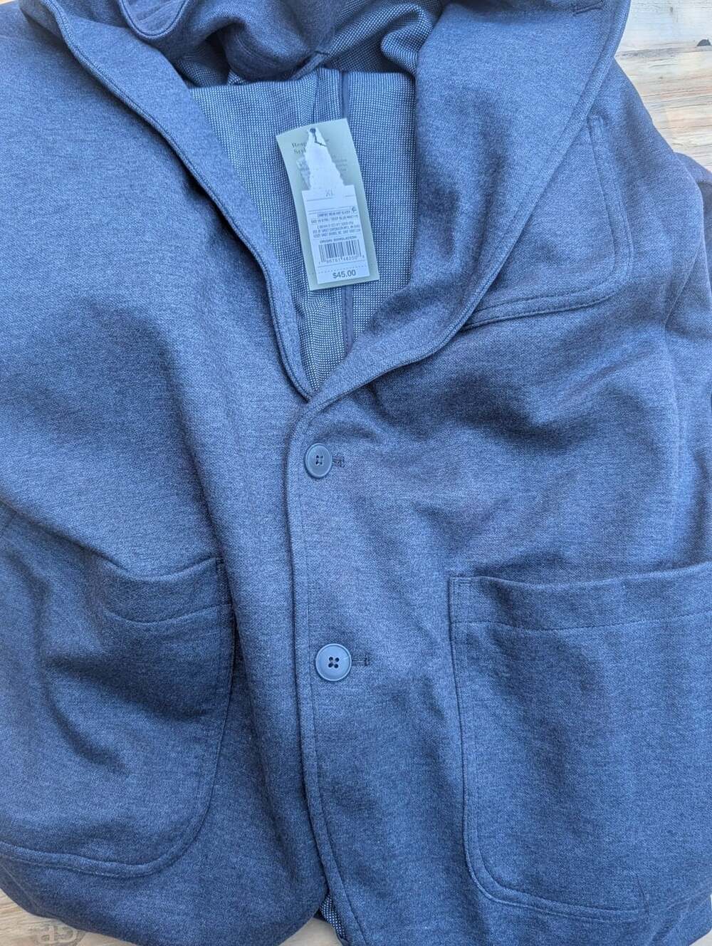 Goodfellow & Co Comfort Wear Knit Blazer Size XL Blue